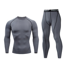 Load image into Gallery viewer, Quick Dry Men&#39;s Thermal underwear Sets Running Compression Sport Suits
