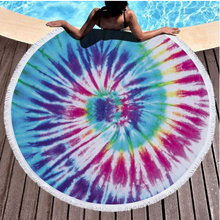 Load image into Gallery viewer, Luxuriant Printed Round Beach Towel Yoga Mat
