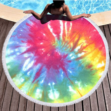 Load image into Gallery viewer, Luxuriant Printed Round Beach Towel Yoga Mat
