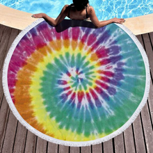 Load image into Gallery viewer, Luxuriant Printed Round Beach Towel Yoga Mat
