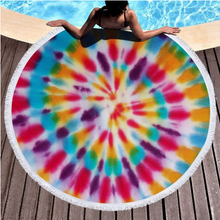 Load image into Gallery viewer, Luxuriant Printed Round Beach Towel Yoga Mat
