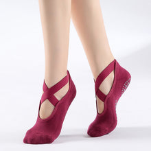 Load image into Gallery viewer, 3 Pair Yoga Socks for Women Non-Slip Grips &amp; Straps
