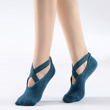 Load image into Gallery viewer, 3 Pair Yoga Socks for Women Non-Slip Grips &amp; Straps
