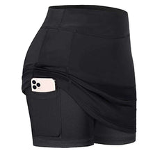 Load image into Gallery viewer, Women&#39;s  Active Athletic Skort Skirt with Pockets Double-Layer Shorts
