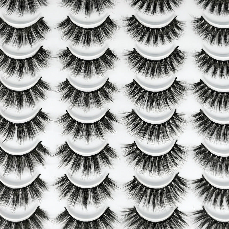 20 Pair 3D Faux Mink Lashes Natural Fluffy False Eyelashes