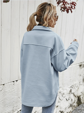 Load image into Gallery viewer, Autumn/winter lapel single breasted thick plain shirt wool
