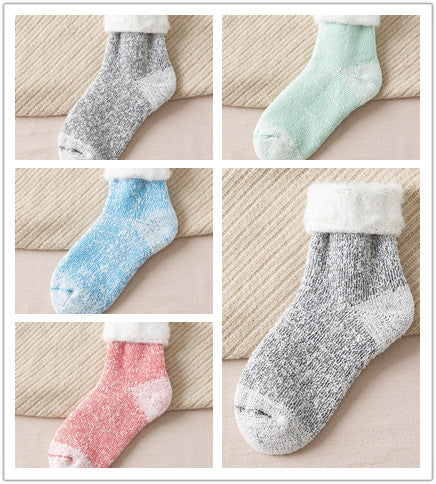5 Pair Thicker Solid Socks