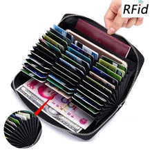 Load image into Gallery viewer, PU Leather anti theft 36 Card Holder Credit  Wallets
