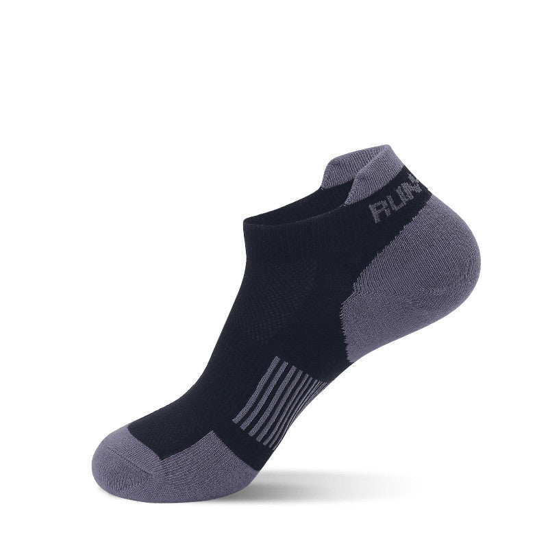 Men's running cotton socks mesh breathable sweat-absorbing fitness boat socks