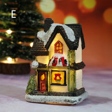 Load image into Gallery viewer, 2 Pack Christmas decorated resin illuminated cabin
