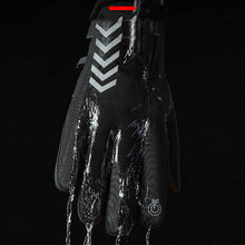 Load image into Gallery viewer, Outdoor winter skiing fleece zipper waterproof non-slip reflective touch screen gloves
