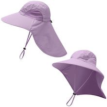 Load image into Gallery viewer, Wide Brim Sun Hat with Neck Flap
