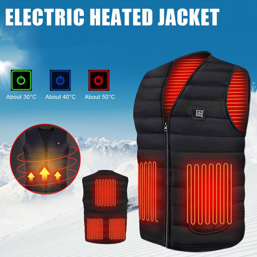 Unisex Autumn winter Smart heating Cotton Vest USB Infrared Electric Heating Vest