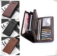 Load image into Gallery viewer, New Bifold Checkbook Purse Card Holder Coin Bag PU Leather Wallet

