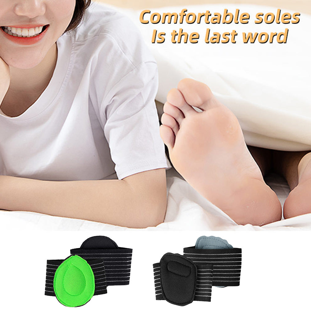 1pair Shockproof Pain Relief Arch Pad Magnet Massage Elastic Band Soft