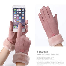 Load image into Gallery viewer, Women Furry Warm Mitts Gloves

