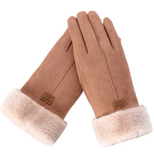 Load image into Gallery viewer, Women Furry Warm Mitts Gloves
