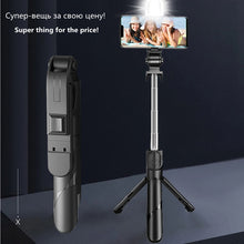 Load image into Gallery viewer, NEW Bluetooth Wireless Selfie Stick Tripod with Fill Light
