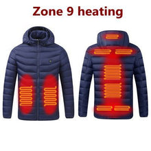 Load image into Gallery viewer, Men Winter Warm USB 9 Areas Heating Jackets
