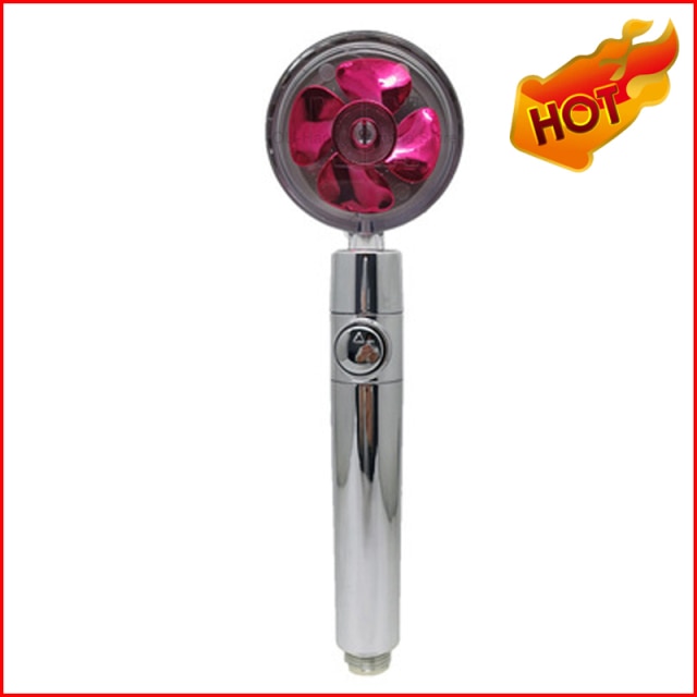 Shower Head Water Saving Flow 360 Degrees Rotating With Small Fan