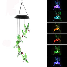 Load image into Gallery viewer, Color Changing Led Mobile Hummingbird Solar Lights
