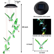 Load image into Gallery viewer, Color Changing Led Mobile Hummingbird Solar Lights
