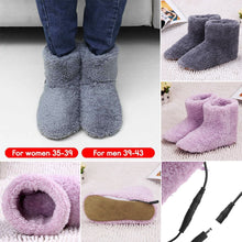 Load image into Gallery viewer, Electric Heated Shoes Winter Warmer USB Charging Comfortable Plush Thermal Boot

