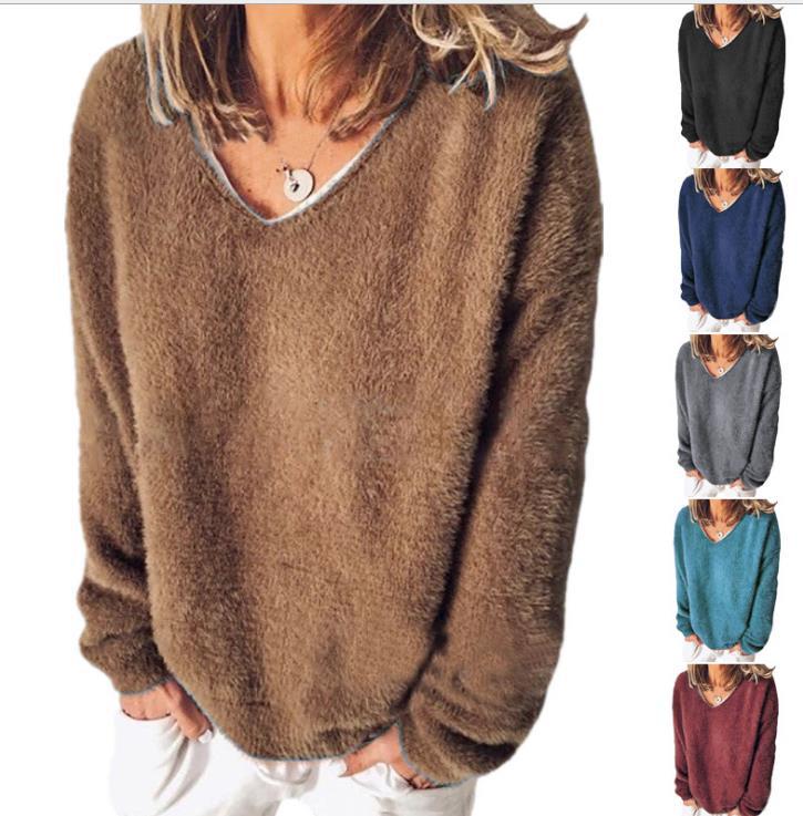 Autumn And Winter Fashion Women's Clothing Plus Size Long Sleeve Knitted Sweaters