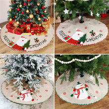 Load image into Gallery viewer, Santa Claus Snowman Christmas Tree Skirt
