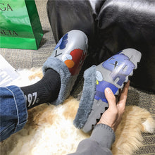 Load image into Gallery viewer, Unisex Graffiti Cartoon Cotton Plush Warm Slippers
