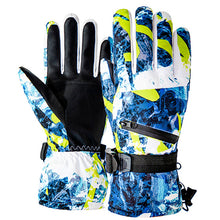 Load image into Gallery viewer, Unisex PU Leather Non-slip Touch Screen Waterproof Motorcycle Cycling Fleece Warm Snow Gloves
