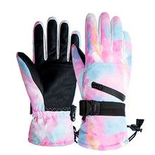 Load image into Gallery viewer, Unisex PU Leather Non-slip Touch Screen Waterproof Motorcycle Cycling Fleece Warm Snow Gloves
