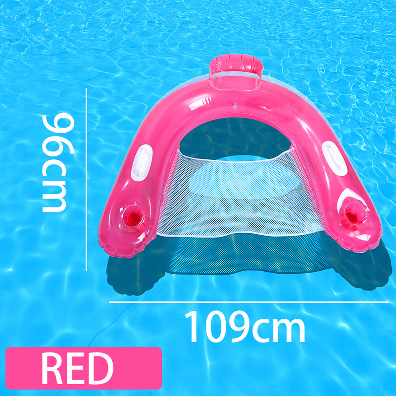 Inflatable floating bed and chair