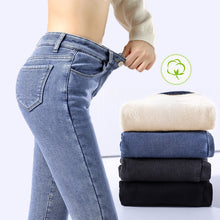 Load image into Gallery viewer, Winter Thick Velvet Women High Waist Skinny Jeans
