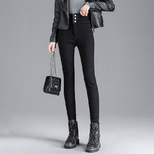 Load image into Gallery viewer, Winter Thick Velvet Women High Waist Skinny Jeans
