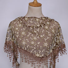Load image into Gallery viewer, Spring Autumn Women Print NatioNal style Rose Shawl Scarves
