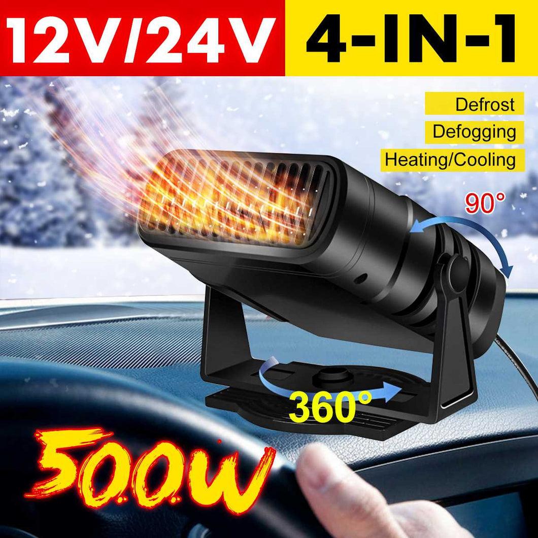 4 IN 1 Portable Electric Dryer Windshield Defogging Demister Defroste