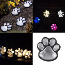 Load image into Gallery viewer, 4pcs LED Solar Light Outdoor Street Light Solar Cat Animal Paw Print Light
