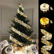 Load image into Gallery viewer, 50 LED 5M Double Layer Fairy Lights Strings Christmas Ribbon Bows
