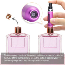 Load image into Gallery viewer, 8ML Mini Small Perfume Refillable Bottle Portable Aluminum Atomizer
