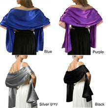 Load image into Gallery viewer, Elegant Women Satin Silk Scarf Evening Party Wrap Shawl Bridal Wedding Scarves
