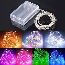 Load image into Gallery viewer, 10M 100 LED Battery Powered LED Copper Wire Fairy String Light Waterproof For Garden Outdoor Party Christmas Decor
