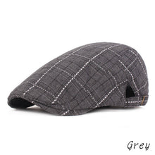 Load image into Gallery viewer, Plaid Newsboy Beret Hat Ivy Flat Cap
