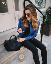 Load image into Gallery viewer, Women Spring Zipper Casual PU Leather Soft Motorcycle Leather Jacket Coat
