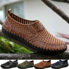 Load image into Gallery viewer, Men&#39;s Casual Outdoor Lazy Shoes Breathable Leather Sandals Beach Shoes
