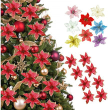 Load image into Gallery viewer, 20Pcs Poinsettia Flower Christmas Decor Wreath Tree Decorations
