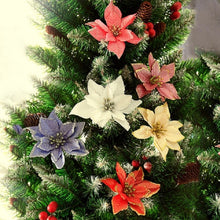 Load image into Gallery viewer, 20Pcs Poinsettia Flower Christmas Decor Wreath Tree Decorations
