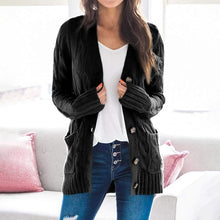 Load image into Gallery viewer, Women’s Long Sleeve Open Front Knitted Cardigan Sweater
