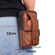Load image into Gallery viewer, Fashion Men PU Leather Waist Bag, Multifunction Fanny Pack, Large Capacity Belt Bag
