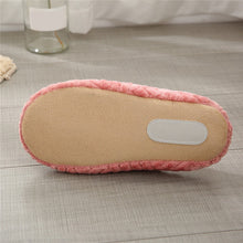 Load image into Gallery viewer, Womens Mens Striped Warm Anti-slip Shoes Soft Cotton Slippers Home Indoor Sandal
